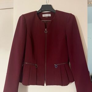 Tahari ASL Maroon Suit Set